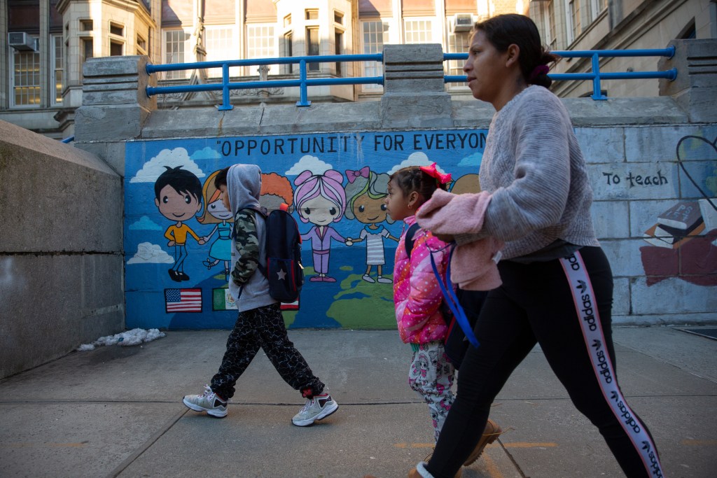 P.S. 157 in Bed-Stuy has taken over 100 migrant children staying at the Hall Street shelter.